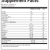Elite Muscle Fuel Vegan Chocolate Supplement Facts label